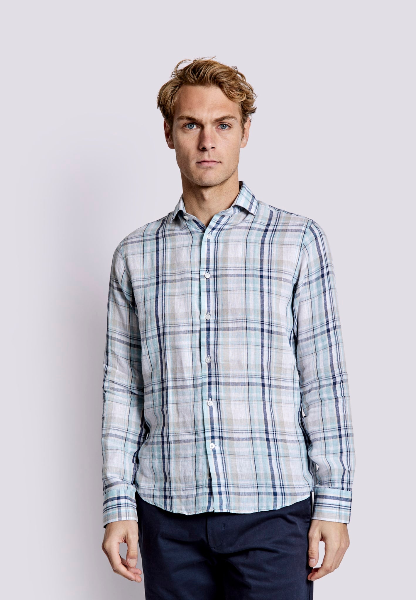 BS Almeria Casual Slim Fit Skjorta - Light Green