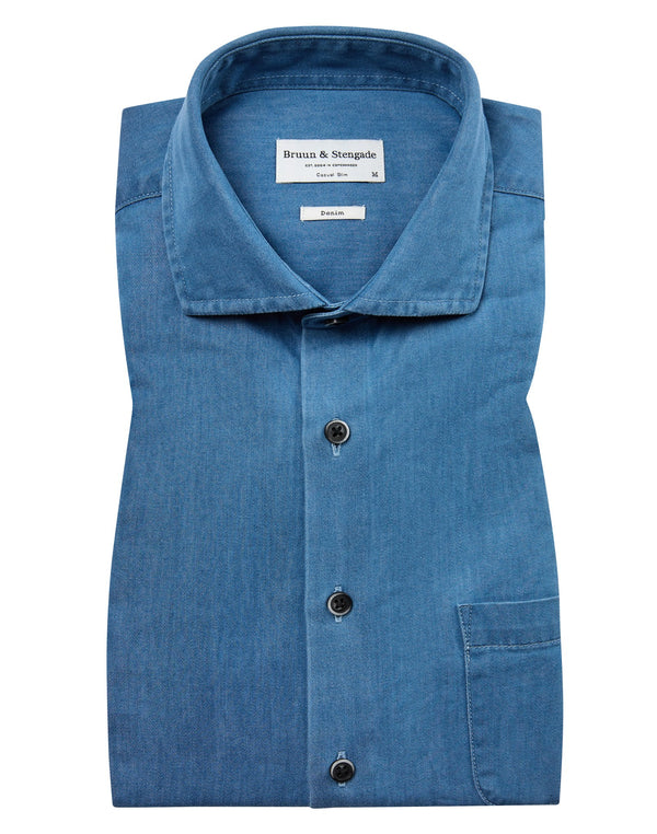 BS Vitoria Casual Slim Fit Skjorta - Blue