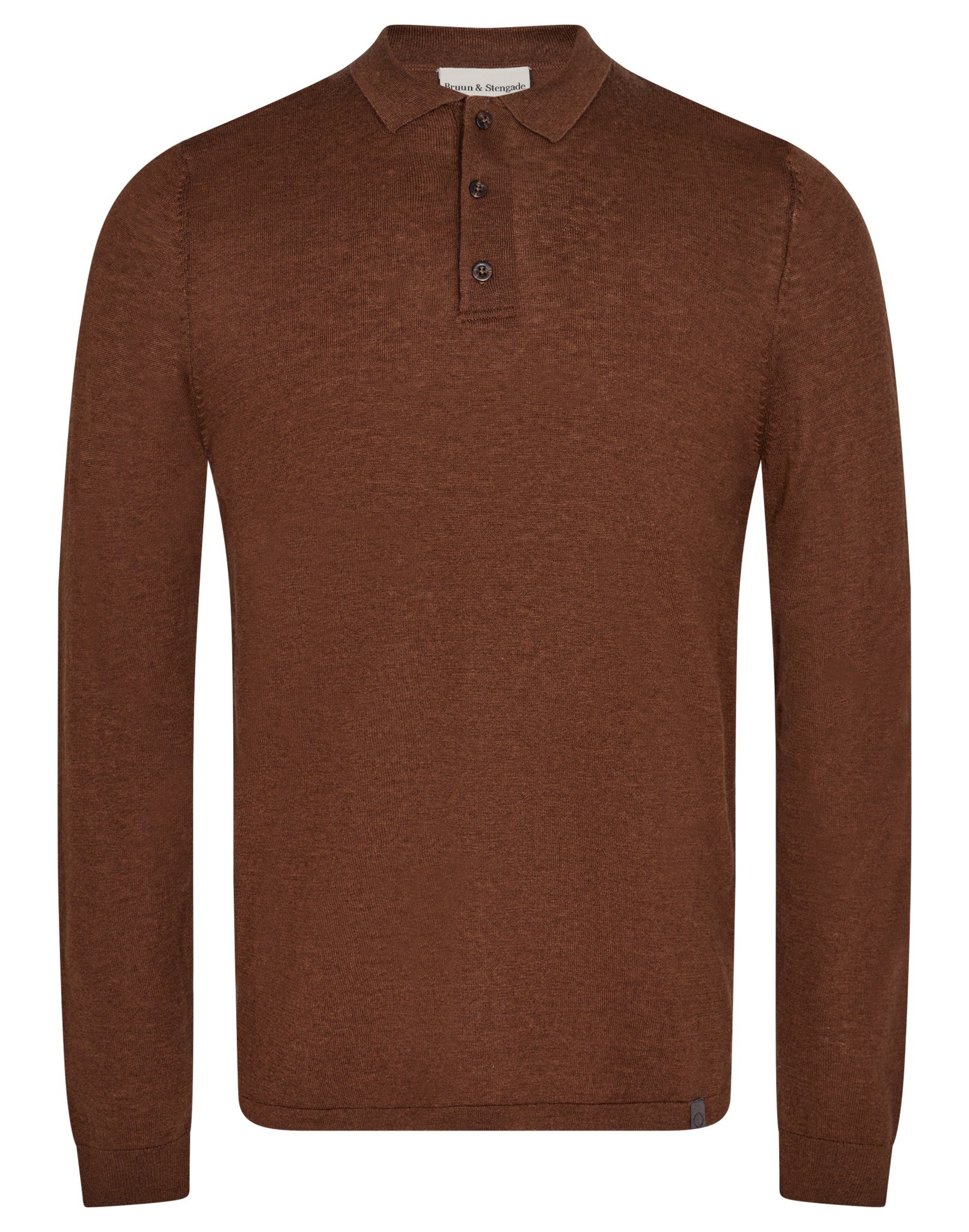 BS Felix Regular Fit Stickad tröja - Tobacco