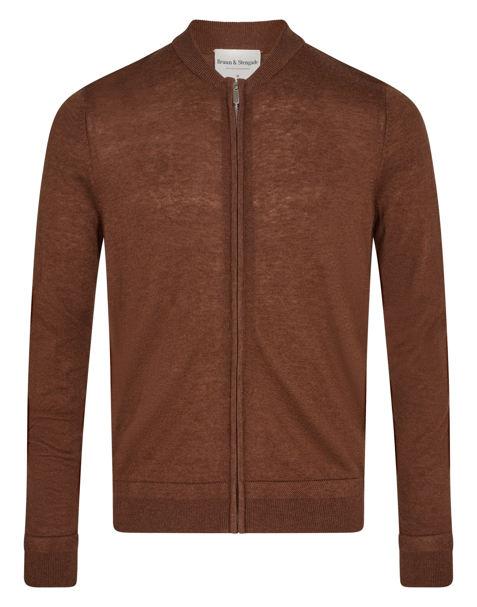 BS Elias Regular Fit Stickad tröja - Tobacco