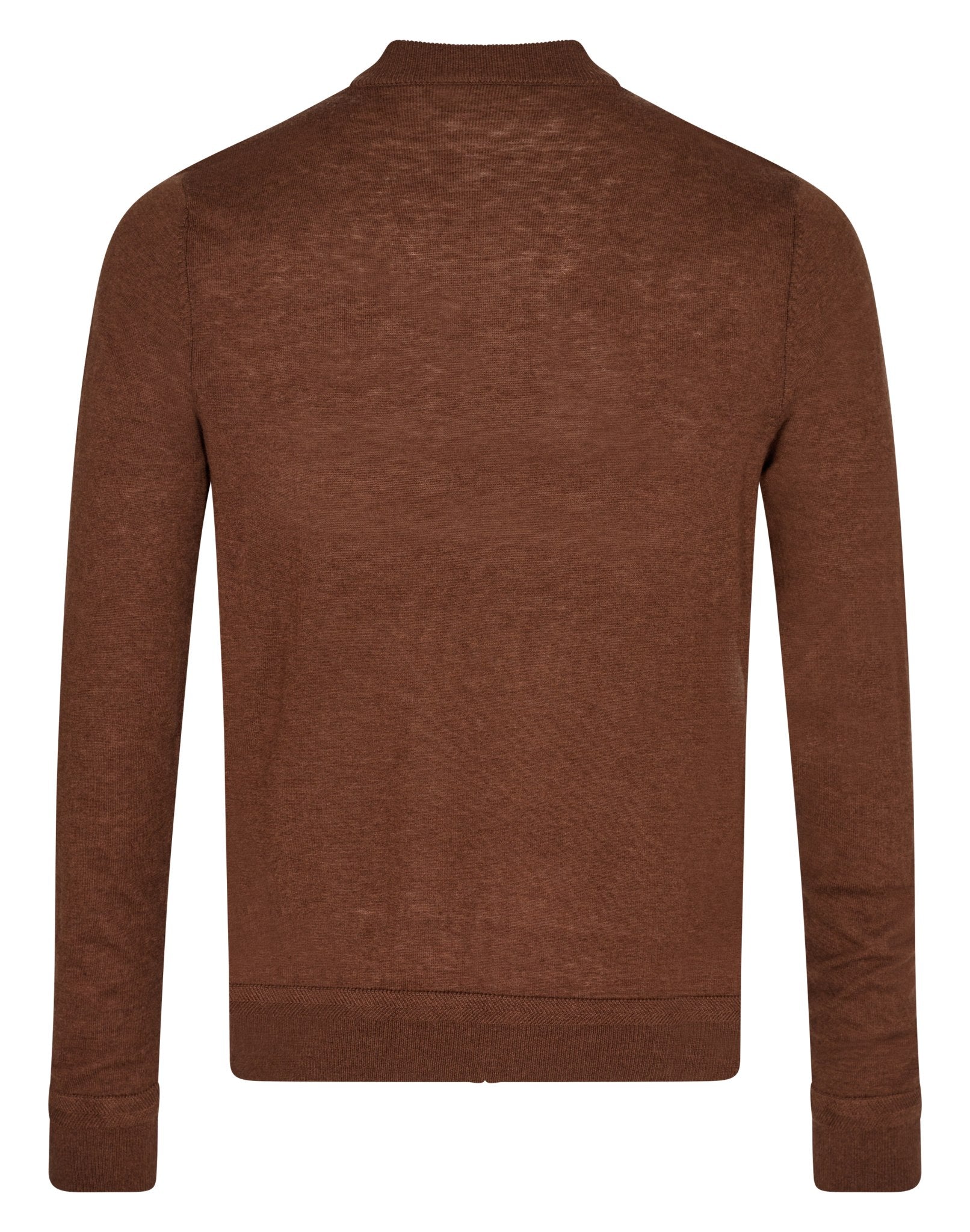 BS Elias Regular Fit Stickad tröja - Tobacco