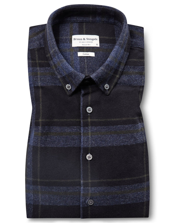 BS Faldo Casual Slim Fit Skjorta - Blue