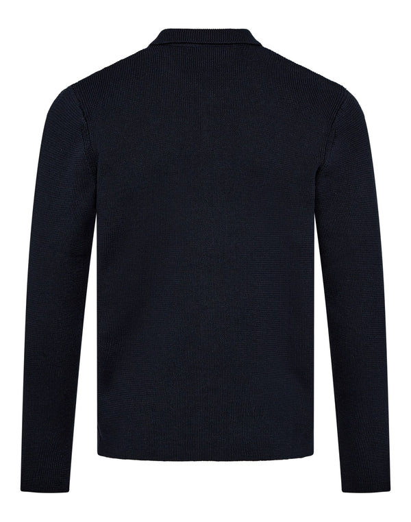 BS Haakon Regular Fit Stickat - Navy