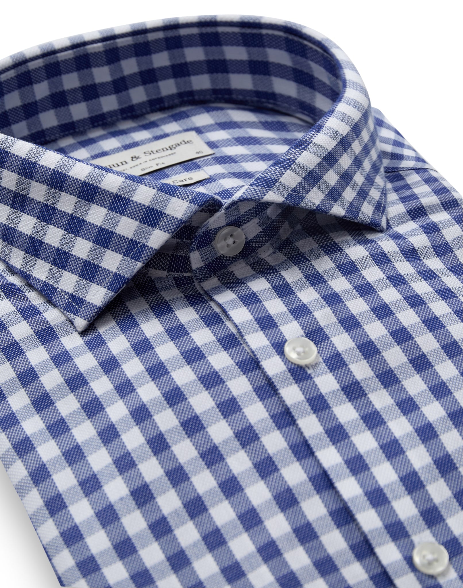 BS Burrow Slim Fit Skjorta - Blå