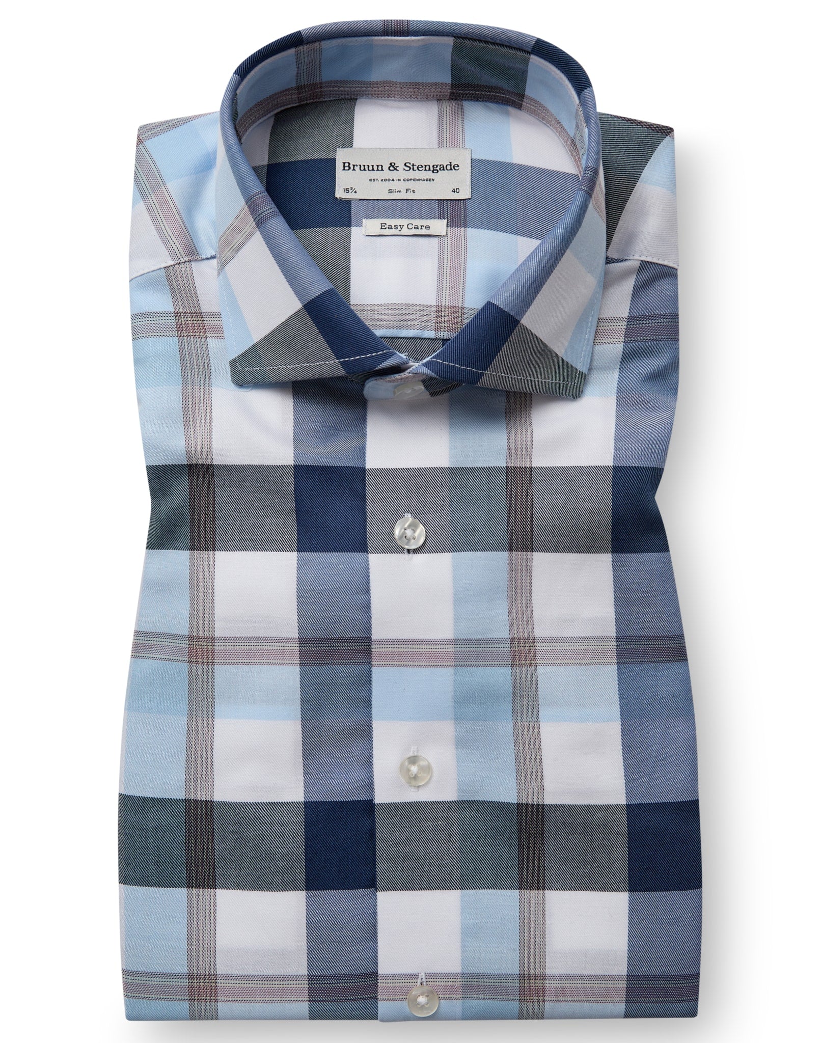 BS Watt Slim Fit Skjorta - Blå