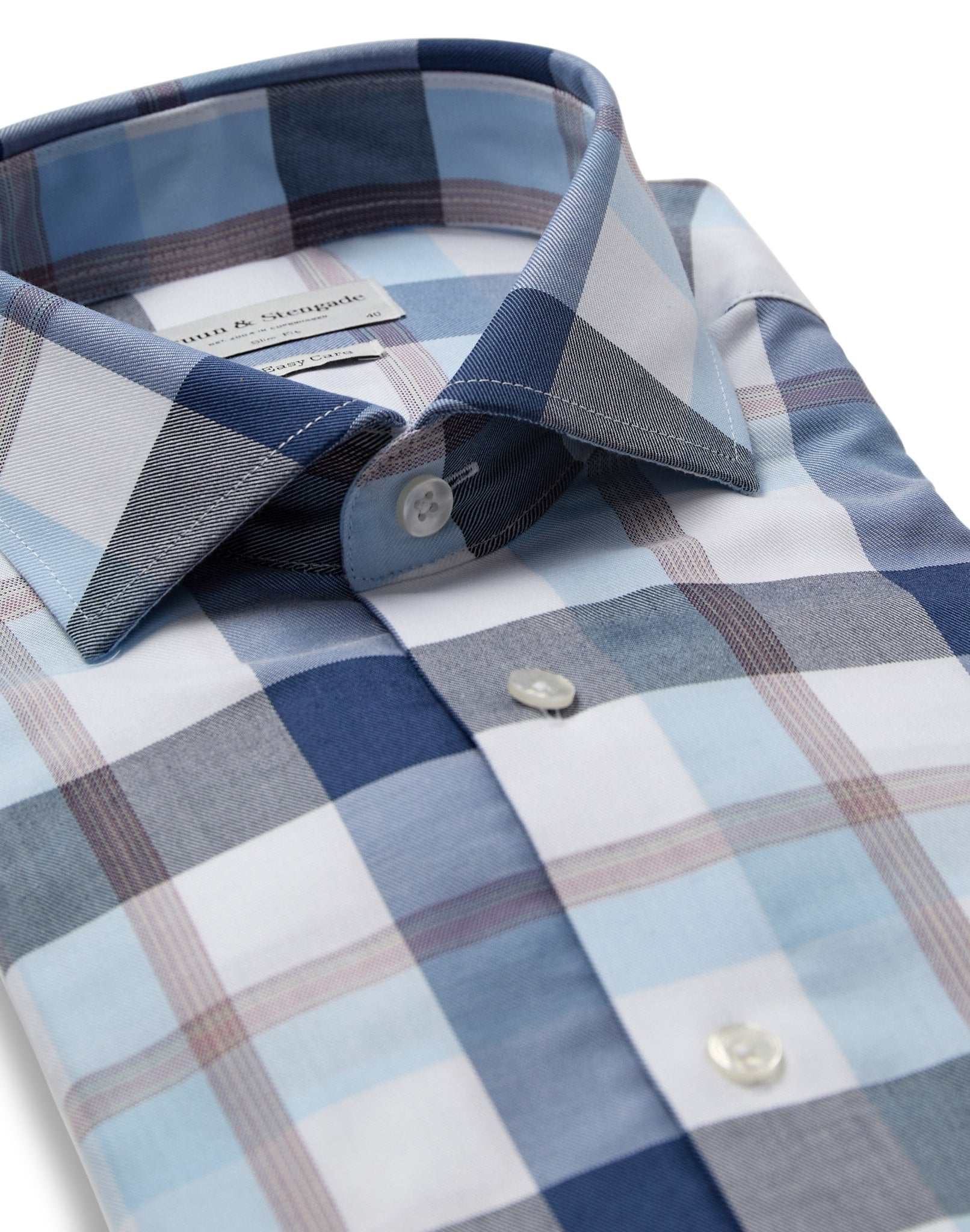 BS Watt Slim Fit Skjorta - Blå