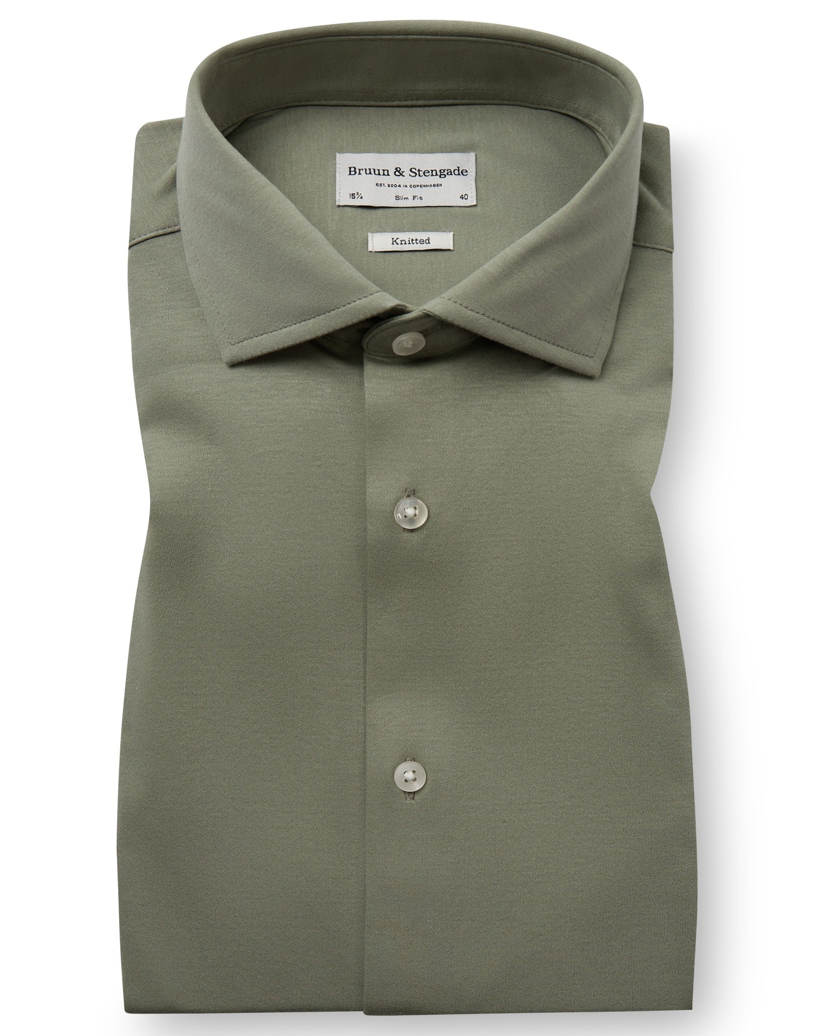 BS Rice Slim Fit Skjorta - Green