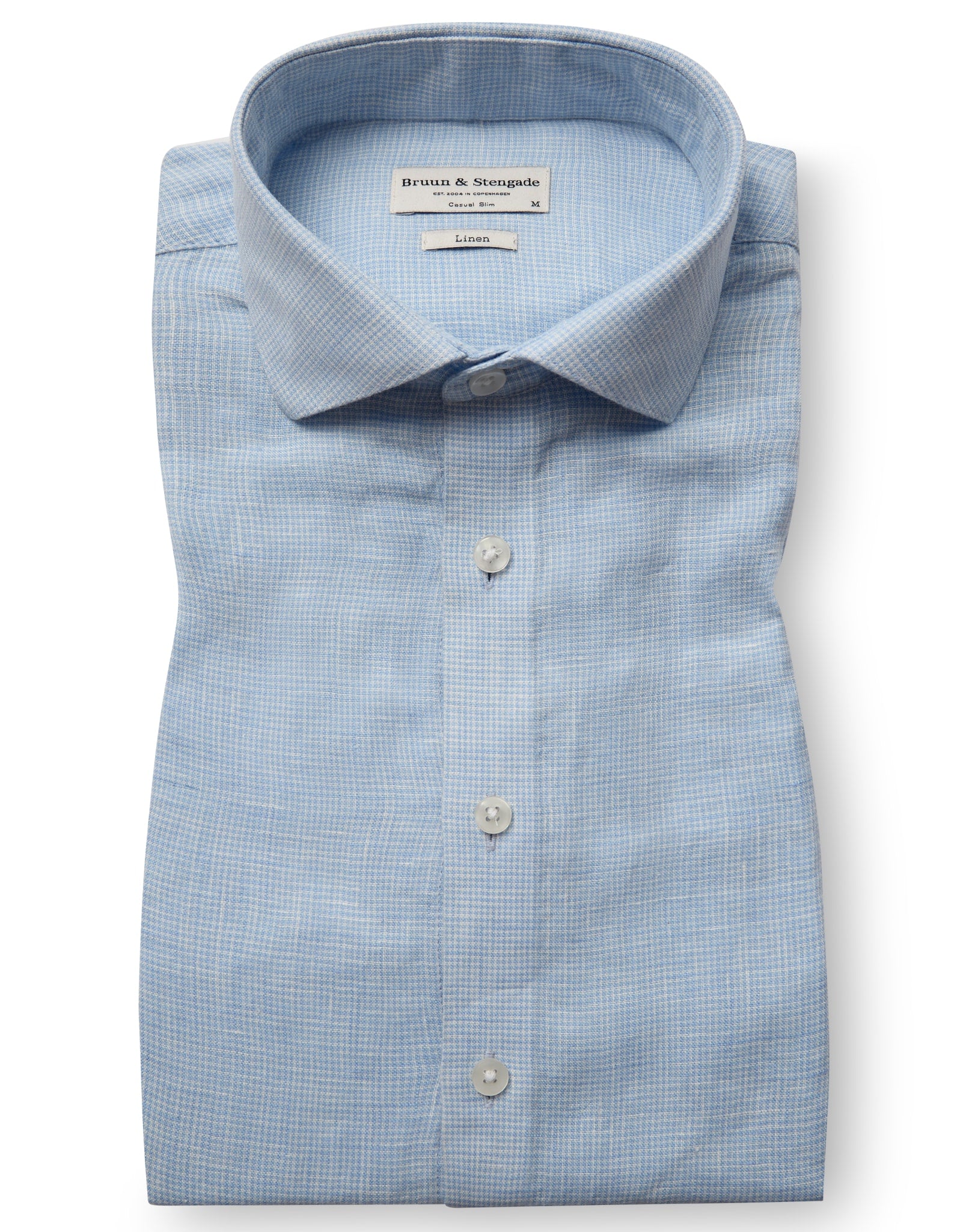 BS Burnie Casual Slim Fit Skjorta - Ljusblå