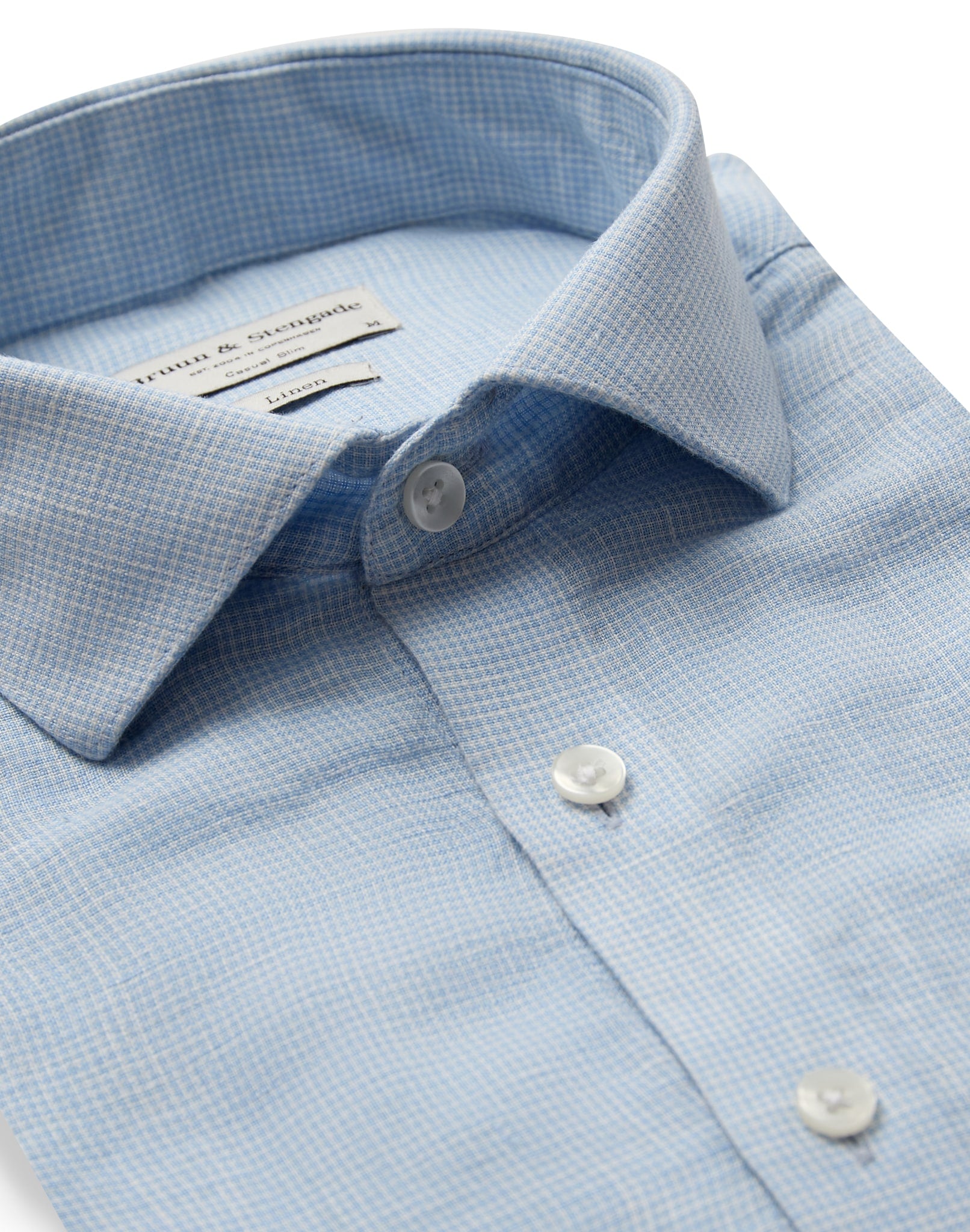 BS Burnie Casual Slim Fit Skjorta - Ljusblå