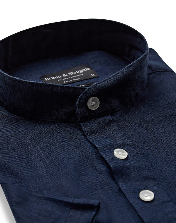 BS Hobart Casual Modern Fit Skjorta - Navy