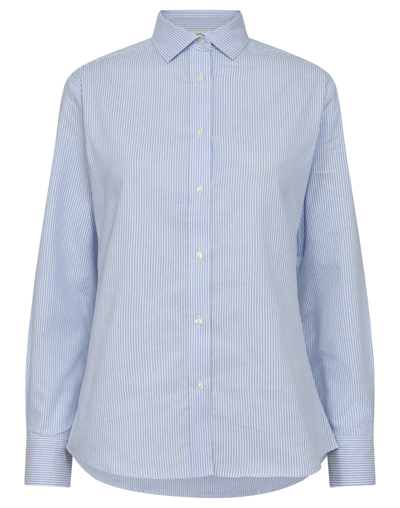 BS Marie Slim Fit Skjorta - Light Blue/White