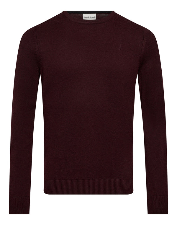 BS Jupiter Regular Fit Stickat - Bordeaux