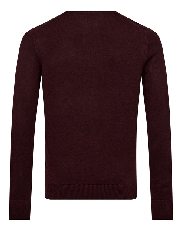 BS Jupiter Regular Fit Stickat - Bordeaux