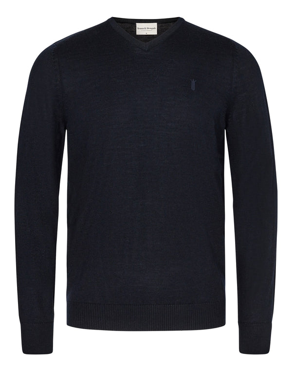 BS Uranus Regular Fit Stickat - Navy