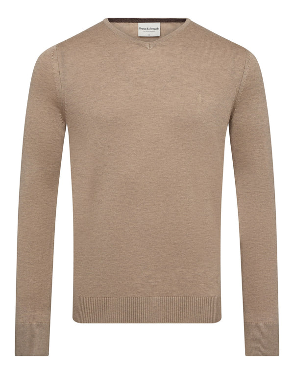 BS Uranus Regular Fit Stickat - Sand