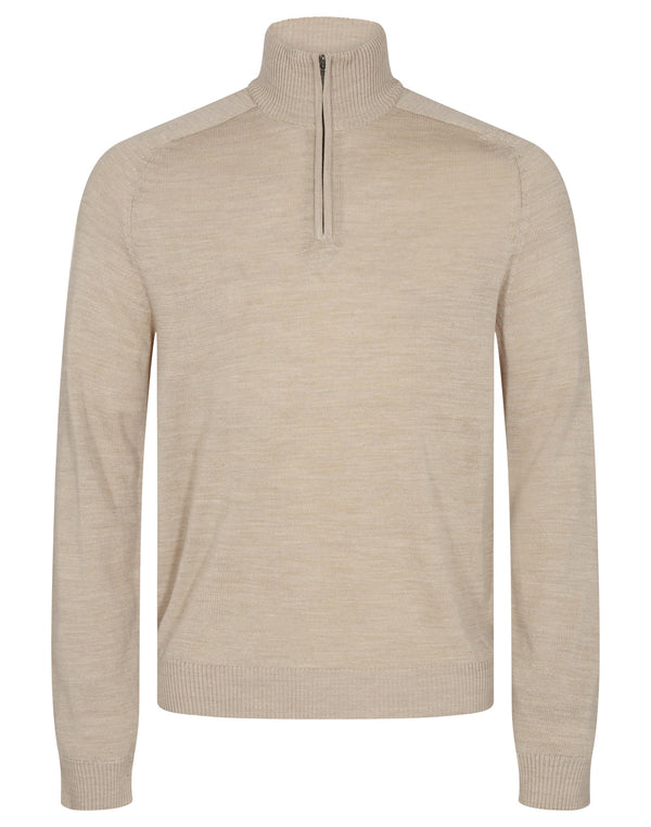 BS Pelle Regular Fit Stickat - Sand