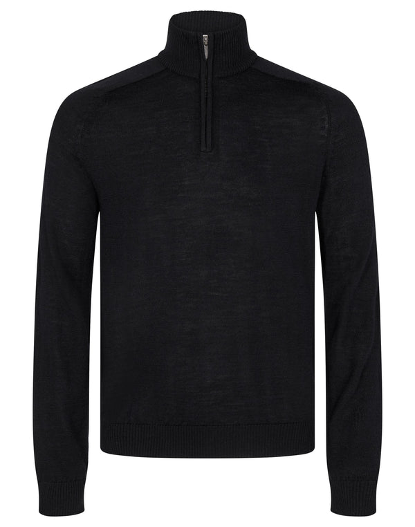 BS Pelle Regular Fit Stickat - Black