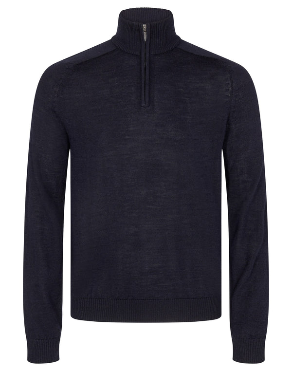 BS Pelle Regular Fit Stickat - Navy
