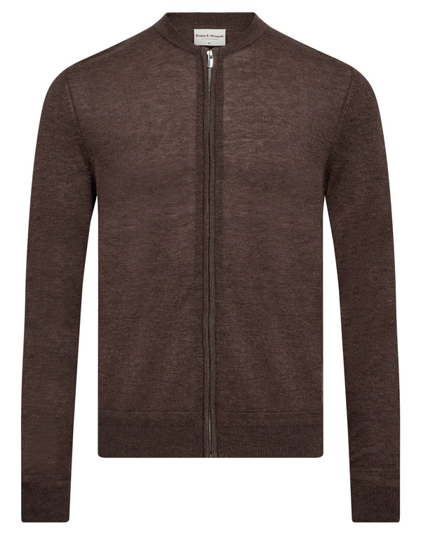 BS Alon Regular Fit Stickat - Brown