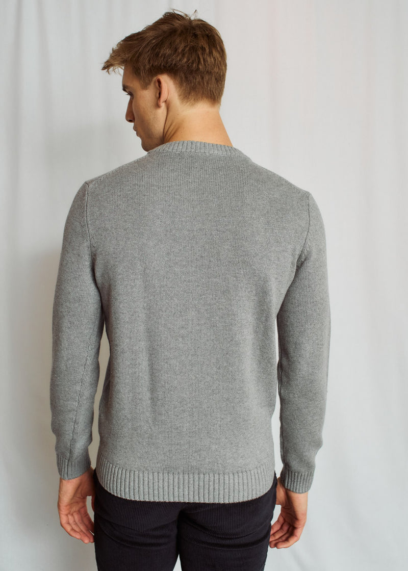 BS Azure Regular Fit Stickat - Grey