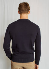 BS Azure Regular Fit Stickat - Navy