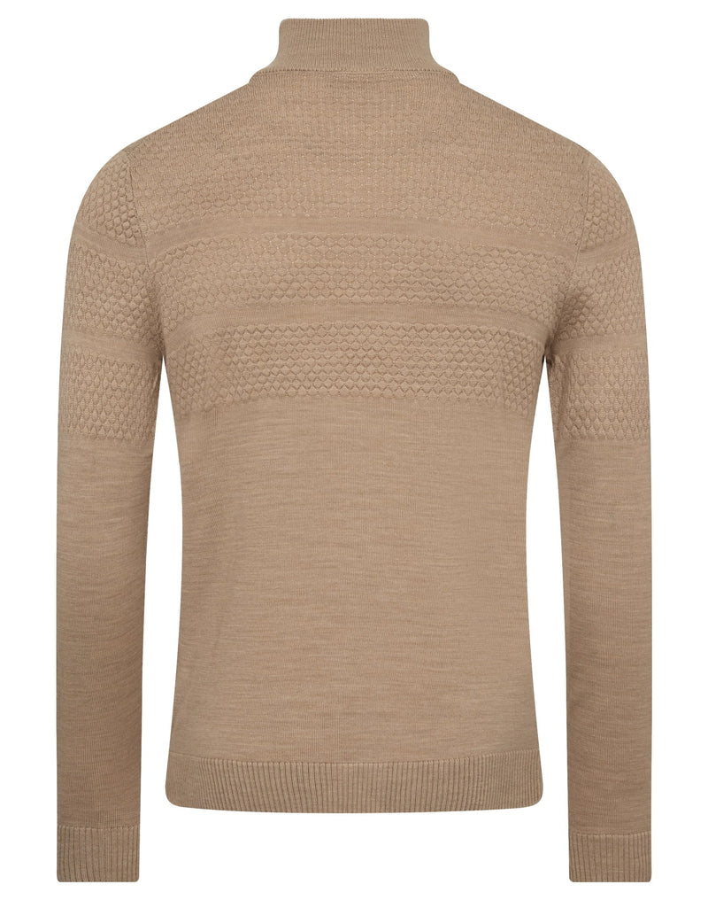 BS Eaton Regular Fit Stickat - Sand
