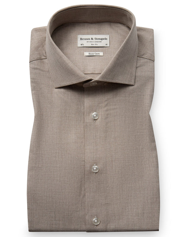 BS Hayward Slim Fit Skjorta - Sand
