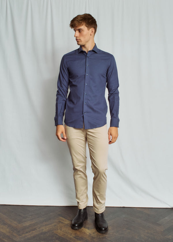 BS Holiday Slim Fit Skjorta - Blue