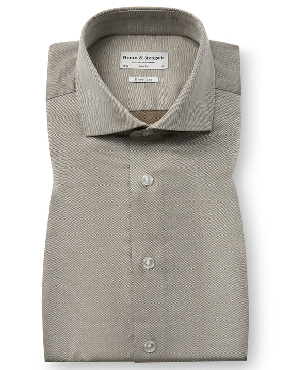 BS Jayson Slim Fit Skjorta - Light Brown