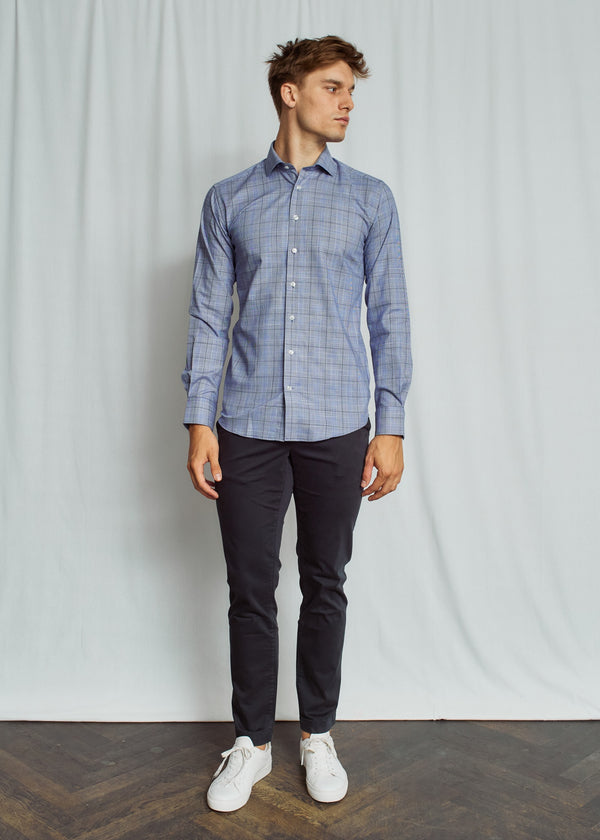 BS Walker Slim Fit Skjorta - Blue