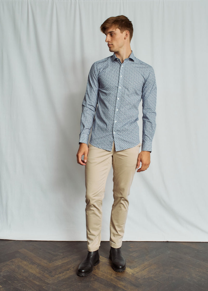 BS Whiteside Slim Fit Skjorta - Blue