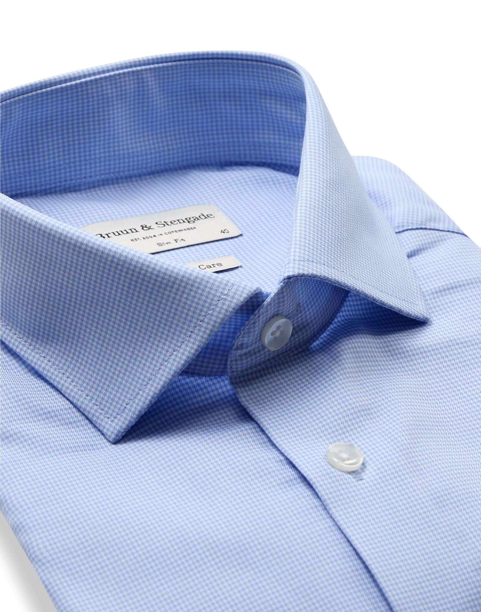 BS Wiggins Slim Fit Skjorta - Light Blue
