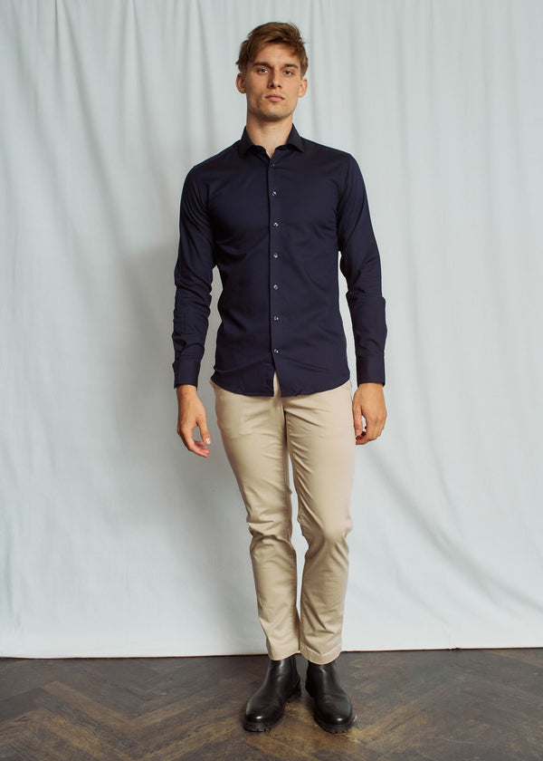 BS Carmelo Modern Fit Skjorta - Navy