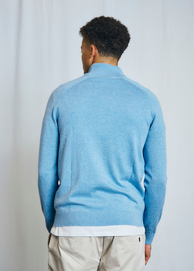 BS Vangelis Regular Fit Stickat - Light Blue