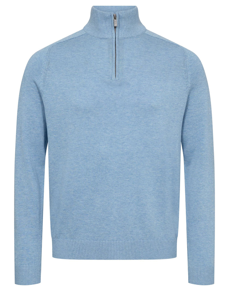 BS Vangelis Regular Fit Stickat - Light Blue