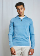 BS Vangelis Regular Fit Stickat - Light Blue
