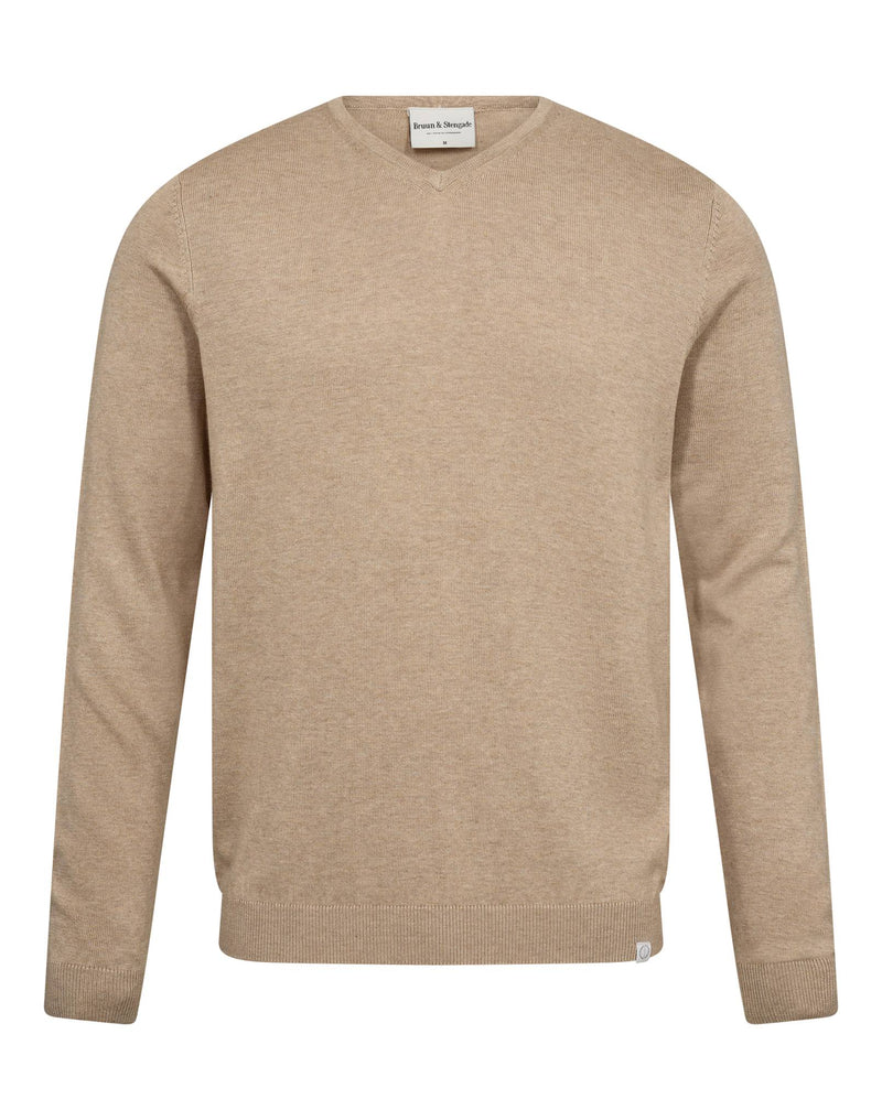 BS Tefta Regular Fit Stickat - Beige