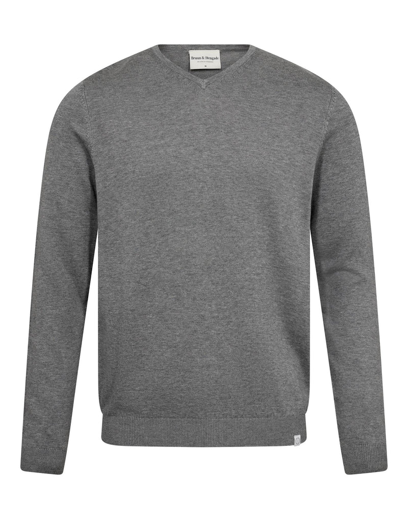 BS Tefta Regular Fit Stickat - Light Grey