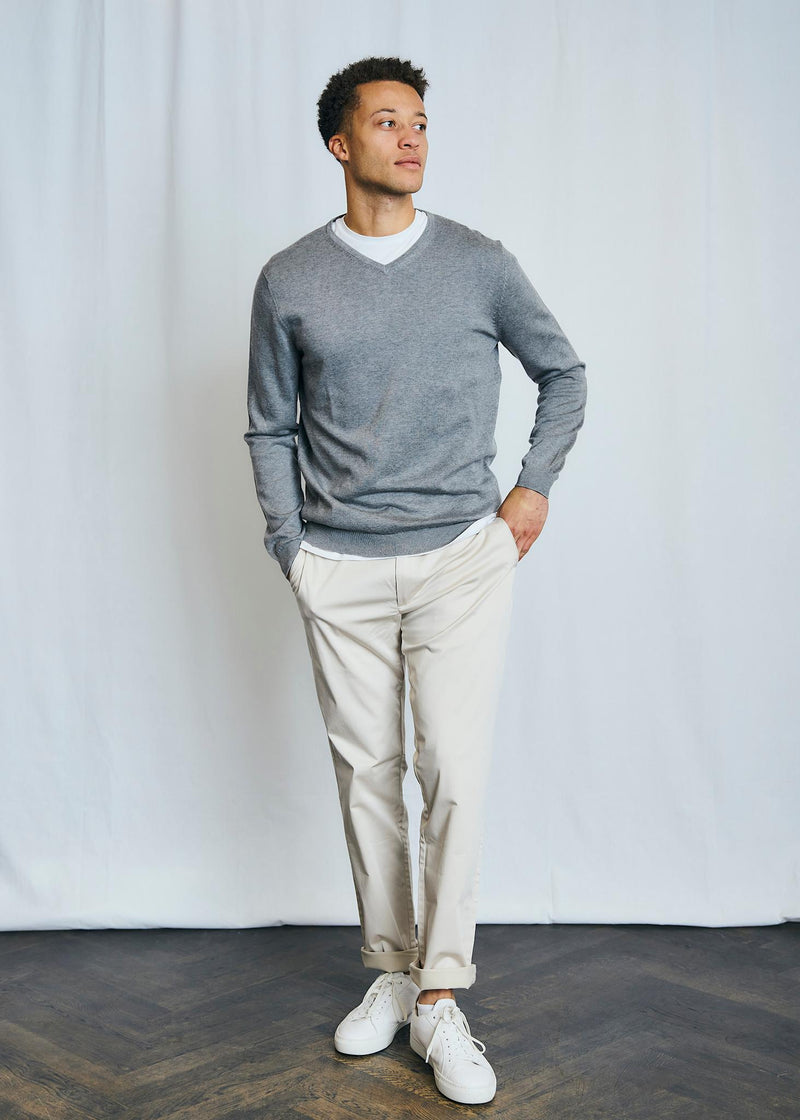 BS Tefta Regular Fit Stickat - Light Grey