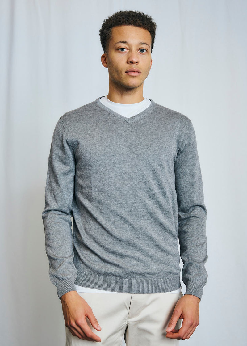 BS Tefta Regular Fit Stickat - Light Grey
