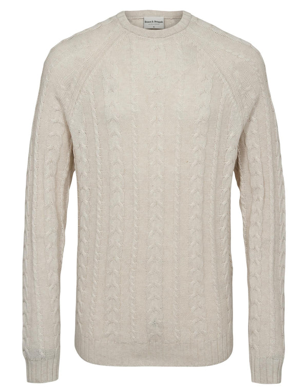 BS Odale Regular Fit Stickat - Off White