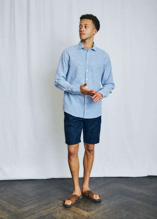 BS Peppon Regular Fit Shorts - Navy