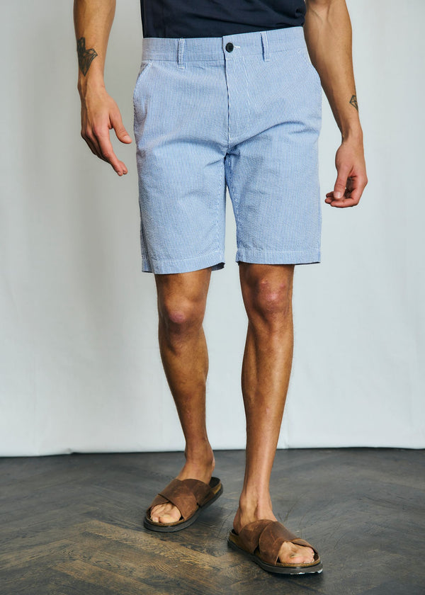 BS Ferit Regular Fit Shorts - Blue/White