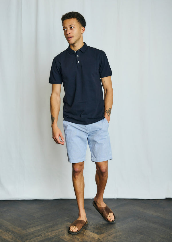BS Ferit Regular Fit Shorts - Blue/White