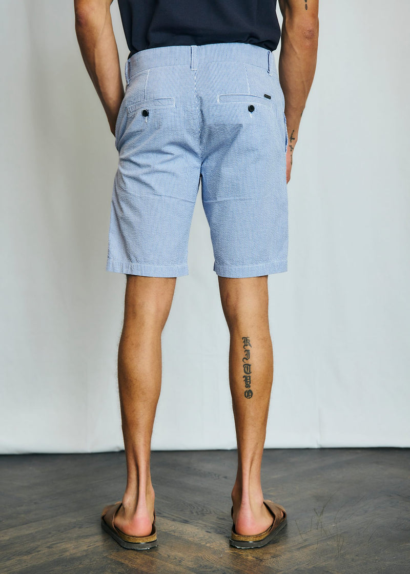 BS Ferit Regular Fit Shorts - Blue/White