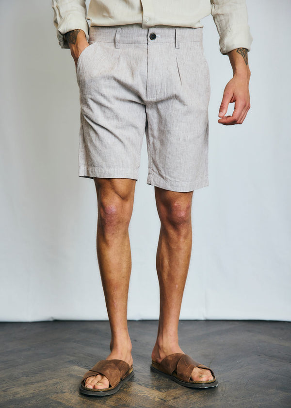 BS Apollon Regular Fit Shorts - Brown/White
