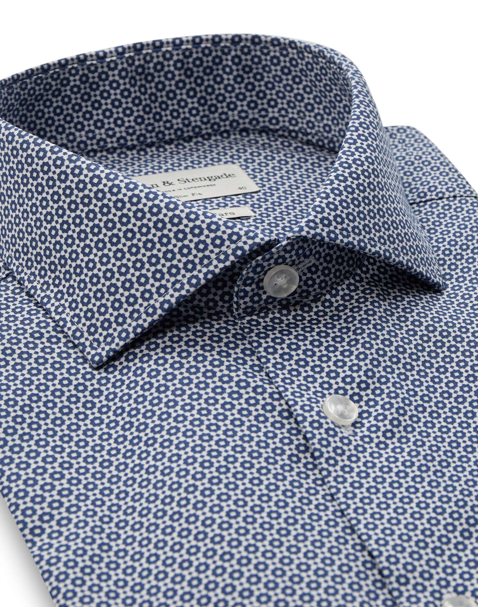 BS Ofner Slim Fit Skjorta - Dark Blue