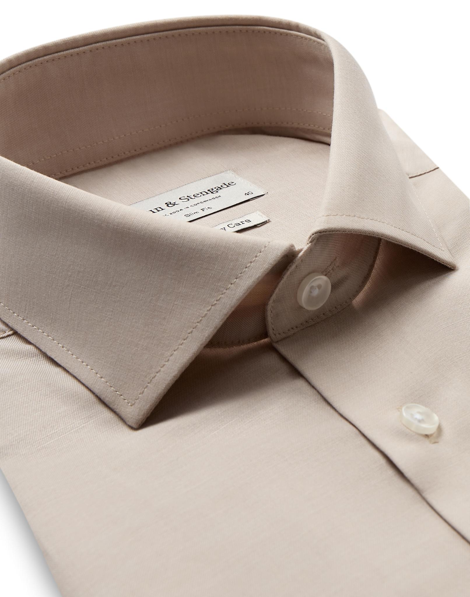 BS Norrie Slim Fit Skjorta - Sand