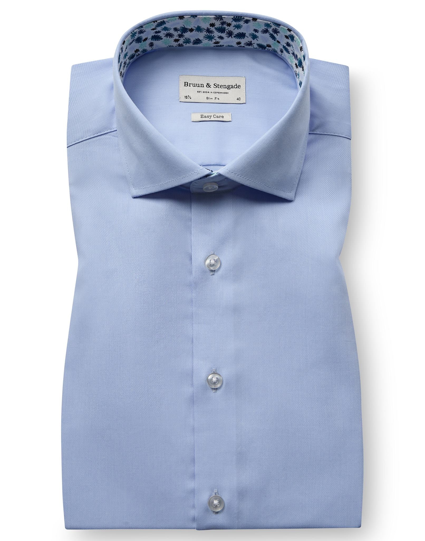 BS Novak Slim Fit Skjorta - Light Blue