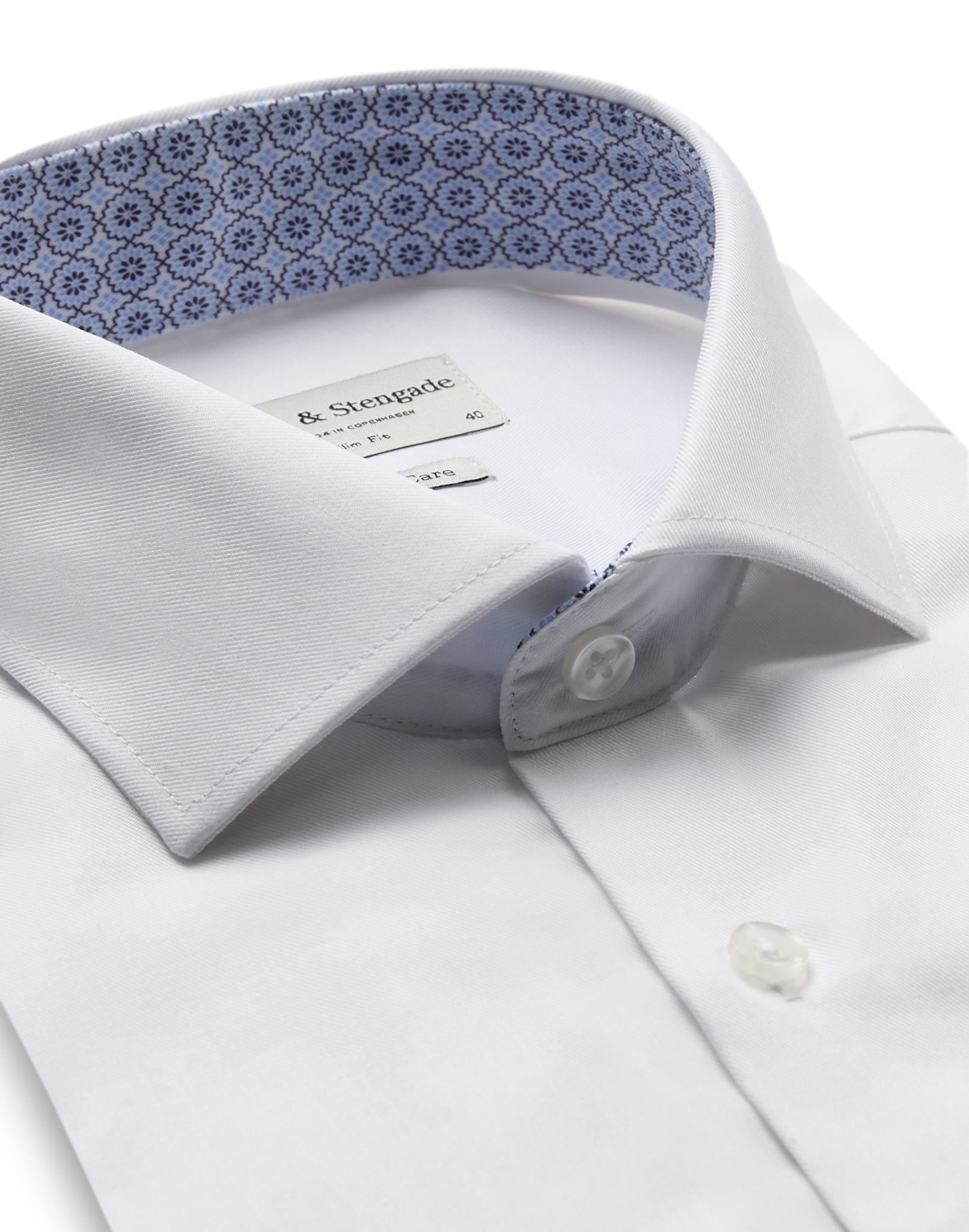 BS Navone Slim Fit Skjorta - White